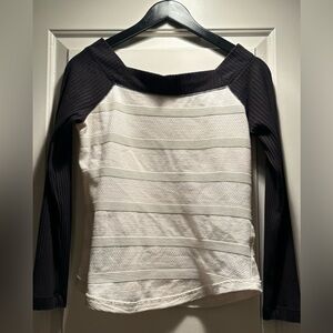 Free People baseball style sweater